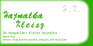 hajnalka kleisz business card